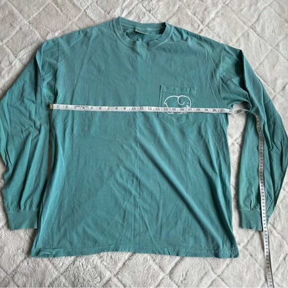 Ivory Ella | Pocketed Seafoam Aztec Print Long Sleeve Tee | Size Large - Picture 11 of 12